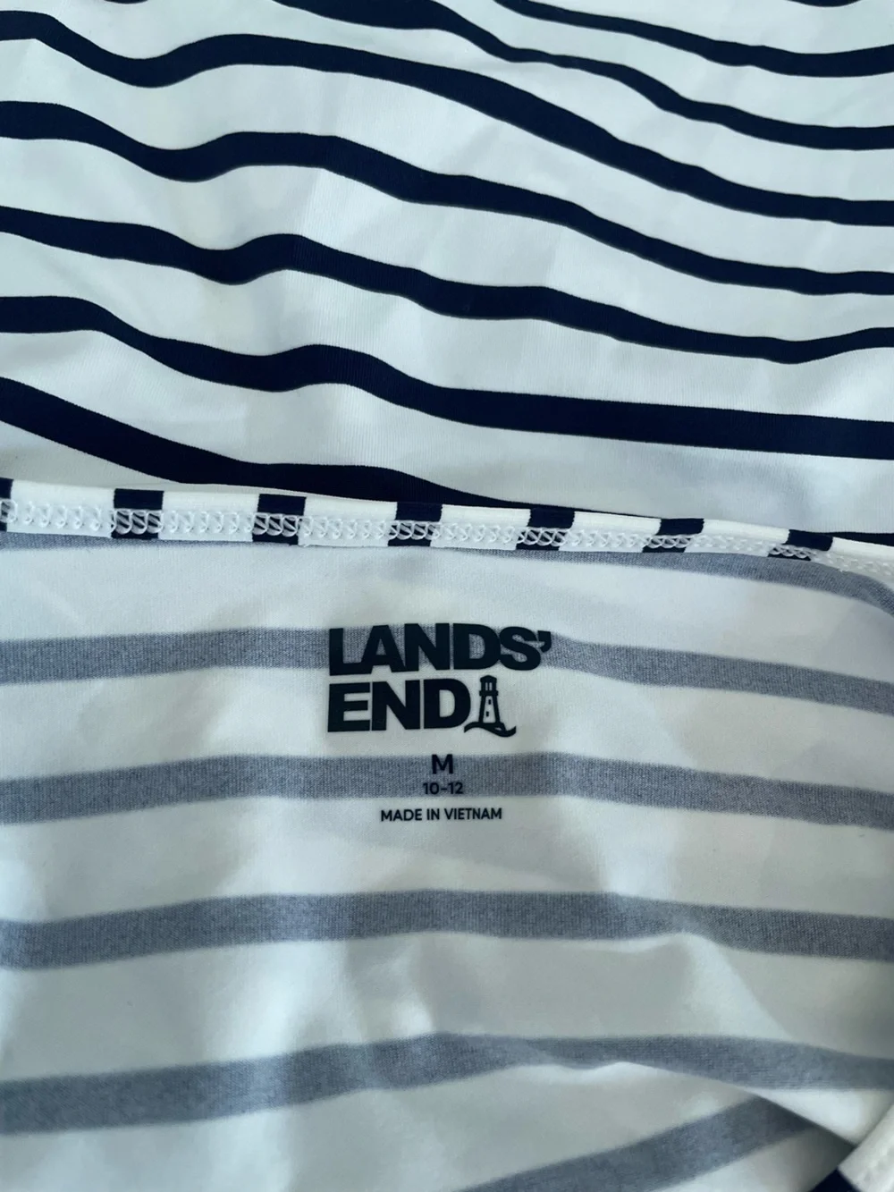 Lands' End Womens Adjustable Swim Tee Tunic Rash Guard Size Medium